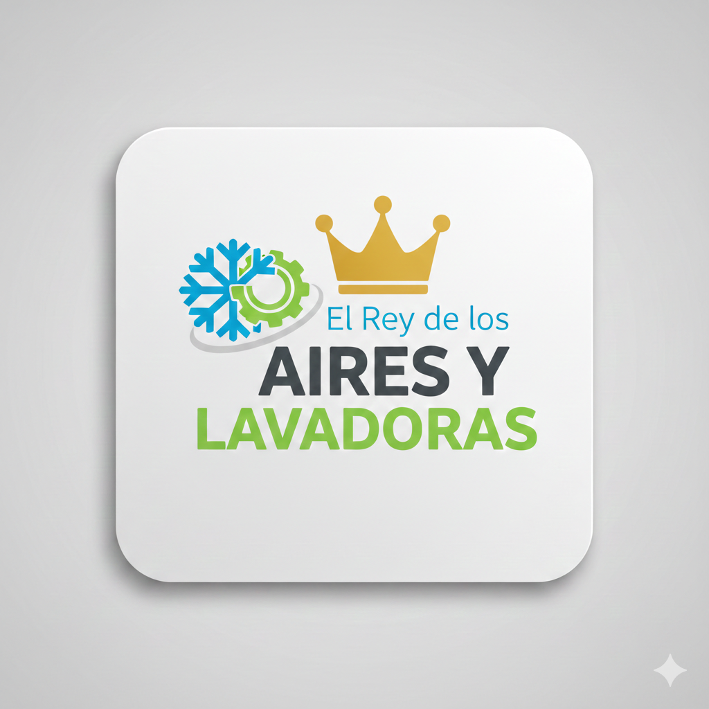 Logotipo Rey de los Aires y Lavadoras